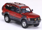 Red / Gray 1:64 Scale Diecast Toyota Land Cruiser Prado 90 Model