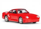 Kids 1:36 Scale Welly Red Diecast Porsche 959 Toy