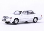 Black / White / Silver 1:64 Scale Diecast Toyota Crown 155 Model