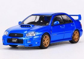 1:64 Scale Blue / Red Diecast Subaru Impreza STI Sedan Model