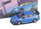 1:64 Scale Yellow / Blue Diecast Subaru Impreza WRX STI Model