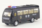 Black Kids Police Diecast Coach Bus Toy