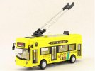 Yellow Kids Diecast Double Decker Trolley Bus Toy