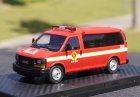 1:43 Scale Red Fire Dept Resin GMC Savana Model