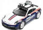 1:24 Scale Blue-White Bburago Diecast Porsche 911 Dakar Model