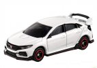 Kids 1:64 NO.58 White Diecast 2018 Honda Civic Type R FK8 Toy