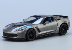 1:24 Scale Maisto Gray 2017 Diecast Chevrolet Corvette Model