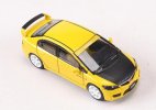 1:64 Scale Yellow / White Diecast Honda Civic Type R FD2 Model