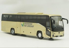 Creamy White 1:42 Scale Diecast Higer V12 Coach Bus Model