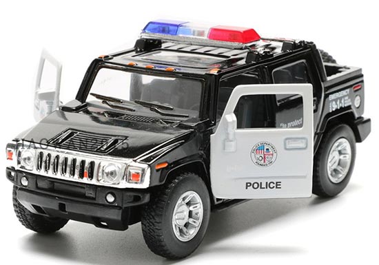 White-Black Kids 1:40 Police Diecast Hummer H2 Pickup Truck Toy ...